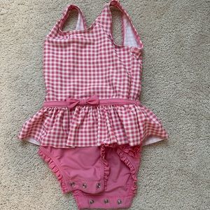 Ruffle Butts, Pink Gingham skirted, one piece bathing suit